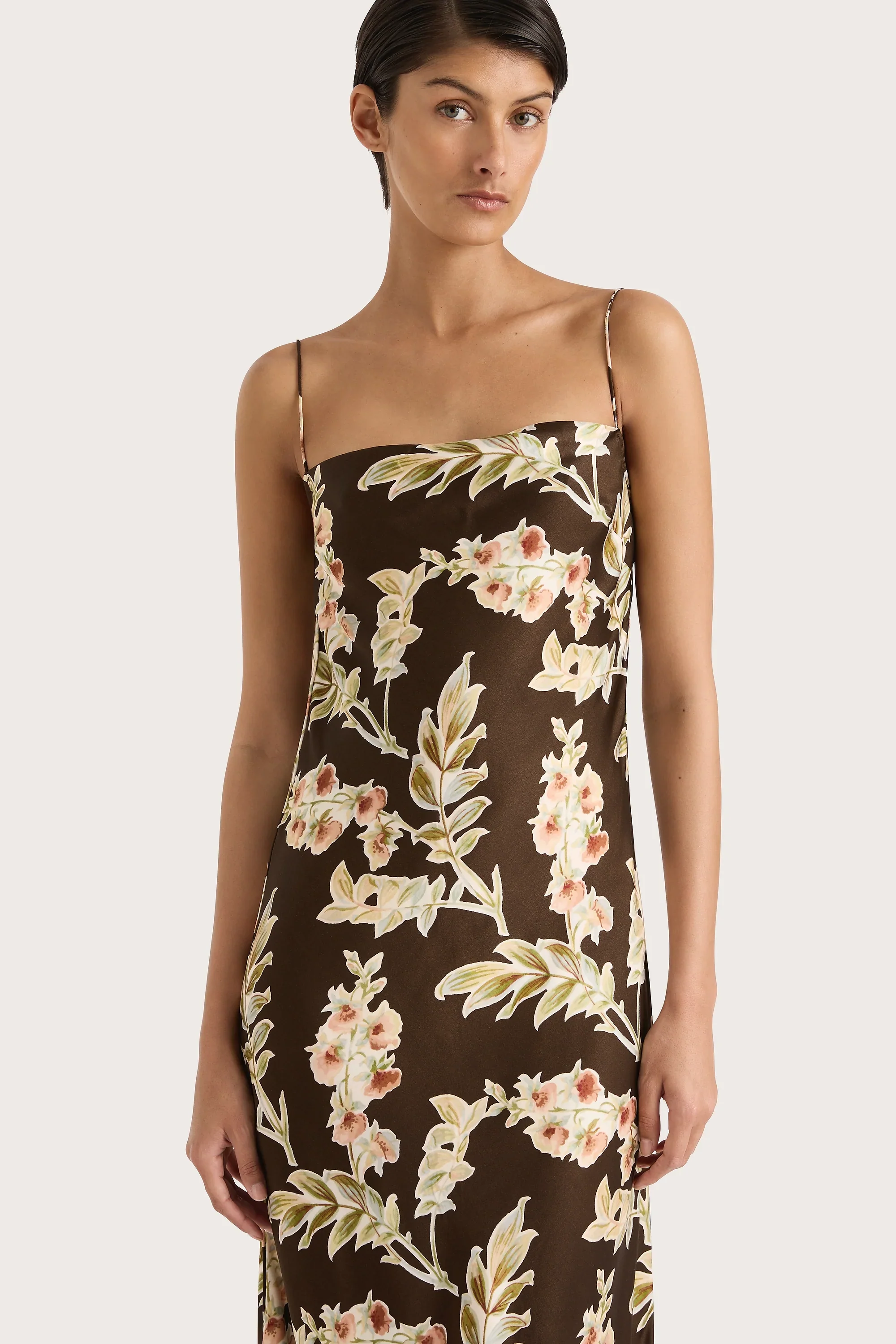 Faithfull - Yolaine Midi Dress Jardin Floral Chocolate - Final Sale - Image 6