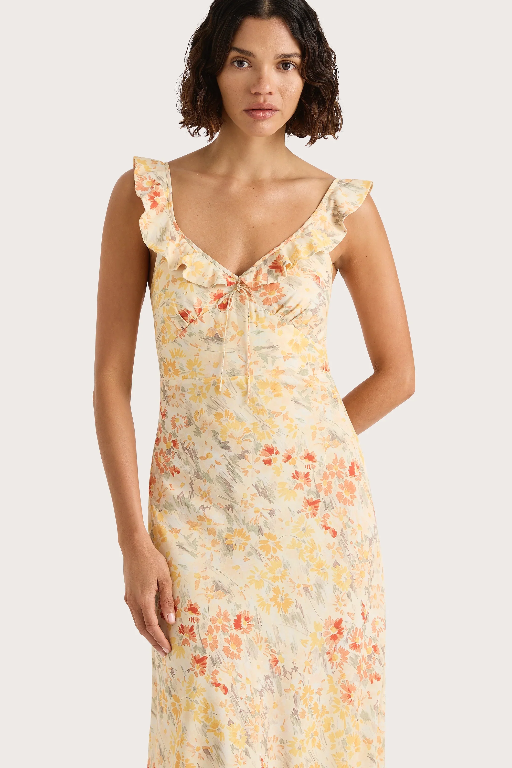 Faithfull - Yvonne Midi Dress Adeline Floral Yellow - Final Sale - Image 6