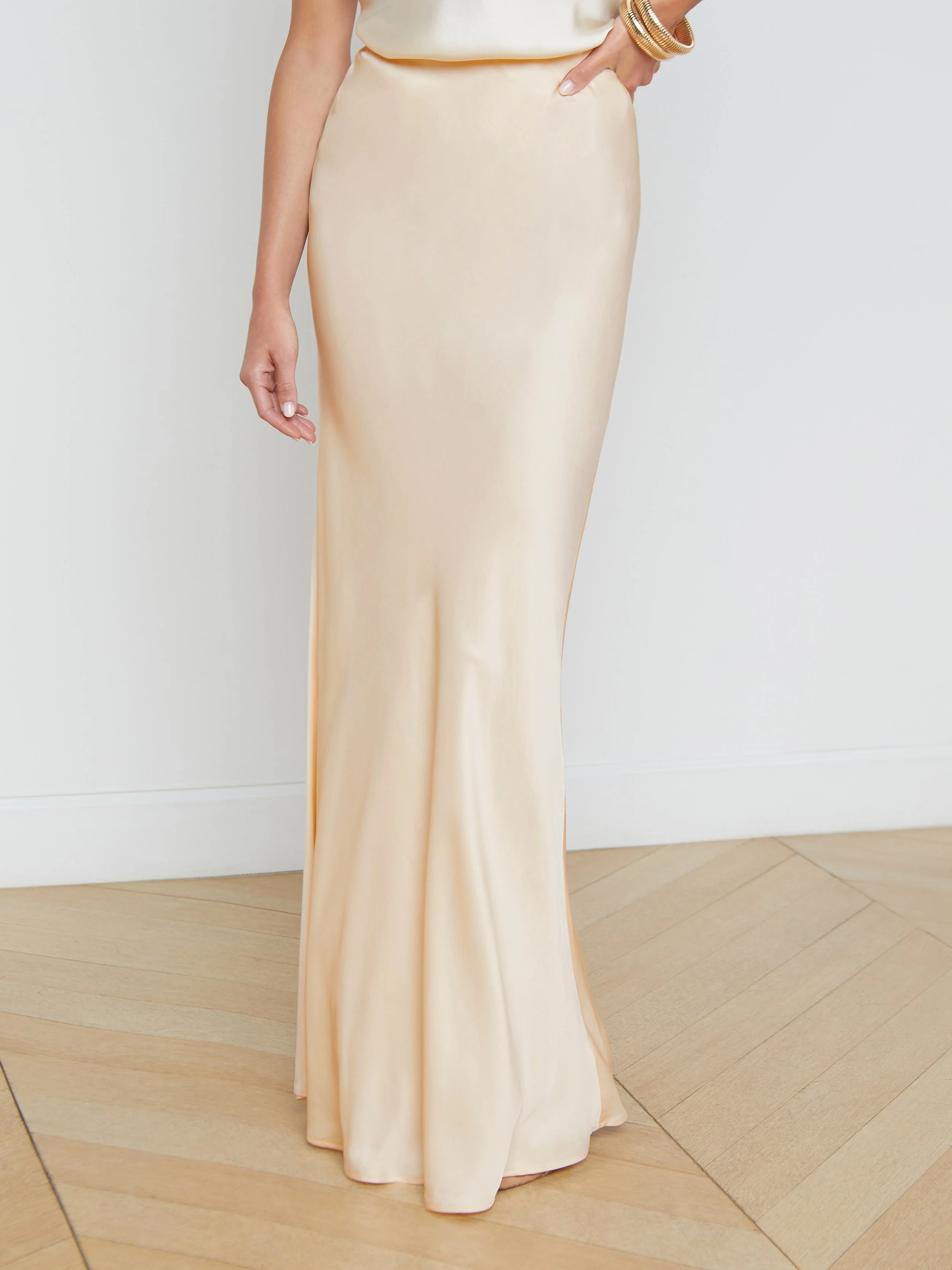 L'AGENCE - Zeta Satin Maxi Skirt - Image 7
