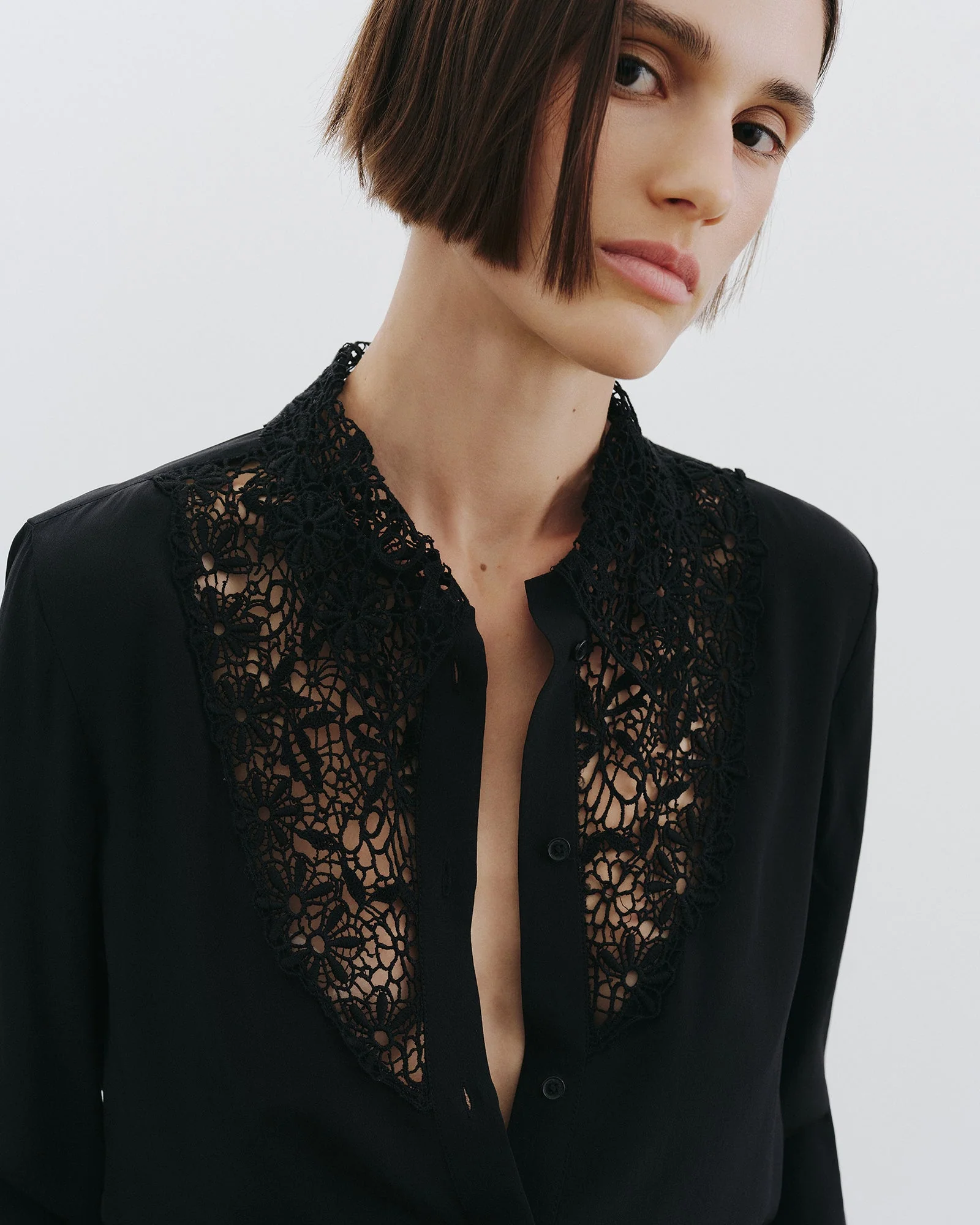 Nili Lotan - ZOLA LACE SILK SHIRT - Image 3