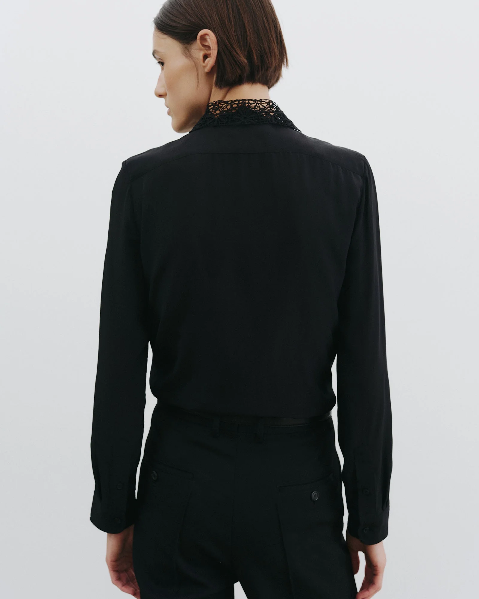 Nili Lotan - ZOLA LACE SILK SHIRT - Image 4